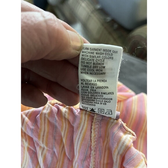 Vtg Disney Eeyore Xing Sz 2X Multicolored Striped Pajama Capri Pants Loungewear - Picture 8 of 8